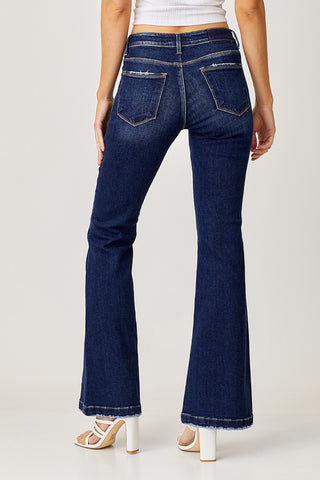 Shop RISEN Full Size Low Rise Flare Jeans - High-Quality U.S. Made Women’s Fashion with Free & Fast Shipping