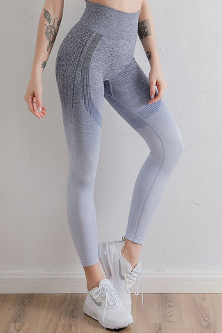 Shop Gradient High Waist Sports Leggings - High-Quality U.S. Made Women’s Fashion with Free & Fast Shipping