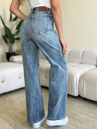 Shop Judy Blue Full Size High Waist Straight Jeans - High-Quality U.S. Made Women’s Fashion with Free & Fast Shipping