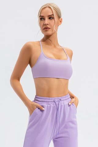 Shop Lilac Crisscross Spaghetti Strap Active Cami - High-Quality U.S. Made Women’s Fashion with Free & Fast Shipping