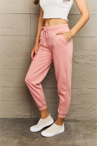 Shop Ninexis Full Size Tie Waist Long Sweatpants - High-Quality U.S. Made Women’s Fashion with Free Fast Shipping