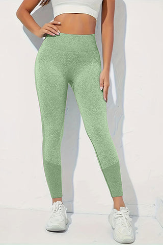 Shop Light Green High Waist Active Pants - High-Quality U.S. Made Women’s Fashion with Free & Fast Shipping