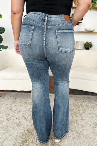 Shop Judy Blue Full Size High Waist Tummy Control Flare Jeans - High-Quality U.S. Made Women’s Fashion with Free & Fast Shipping