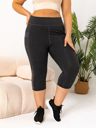 Shop Plus Size Pocketed High Waist Active Leggings - High-Quality U.S. Made Women’s Fashion with Free & Fast Shipping