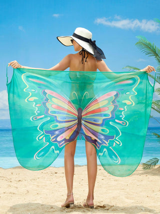 Shop Butterfly Spaghetti Strap Cover Up - High-Quality U.S. Made Women’s Fashion with Free Fast Shipping