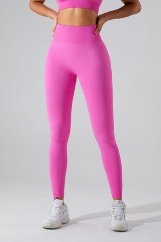 Shop Pink High Waist Active Pants - High-Quality U.S. Made Women’s Fashion with Free & Fast Shipping