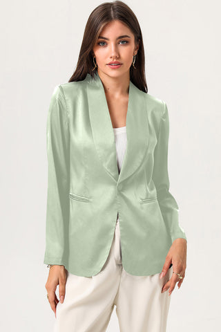 Shop Long Sleeve Shawl Collar Blazer - High-Quality U.S. Made Women’s Fashion with Free & Fast Shipping