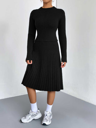 Shop Rib-Knit Sweater and Skirt Set - High-Quality U.S. Made Women’s Fashion with Free Fast Shipping