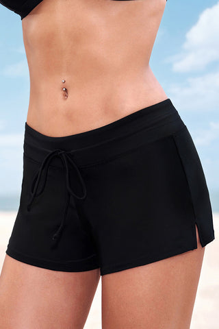 Shop Full Size Run Contrast Drawstring Swim Bottoms - High-Quality U.S. Made Women’s Fashion with Free Fast Shipping