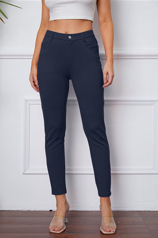 Shop Dark Blue StretchyStitch Pants by Basic Bae - High-Quality U.S. Made Women’s Fashion with Free & Fast Shipping