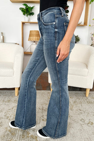 Shop Judy Blue Full Size High Waist Tummy Control Flare Jeans - High-Quality U.S. Made Women’s Fashion with Free & Fast Shipping