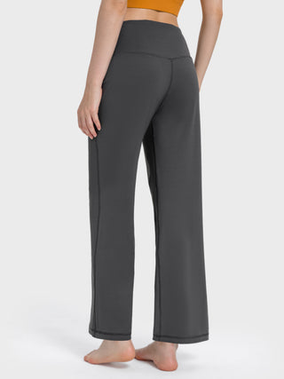 Shop Wide Waistband Active Pants with Pockets - High-Quality U.S. Made Women’s Fashion with Free & Fast Shipping