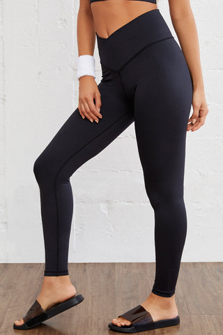 Shop Black Wide Waistband Slim Fit Sports Pants - High-Quality U.S. Made Women’s Fashion with Free & Fast Shipping