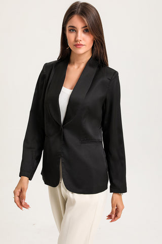 Shop Long Sleeve Shawl Collar Blazer - High-Quality U.S. Made Women’s Fashion with Free & Fast Shipping