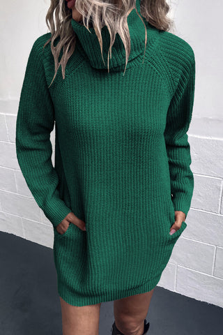 Shop Turtleneck Sweater Dress with Pockets - High-Quality U.S. Made Women’s Fashion with Free Fast Shipping