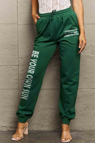 Shop Simply Love Full Size BE YOUR OWN SUN Graphic Sweatpants - High-Quality U.S. Made Women’s Fashion with Free Fast Shipping