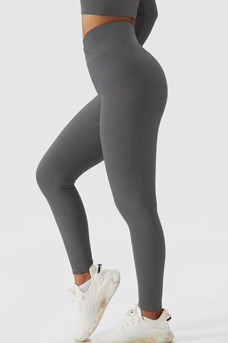 Shop Basic Bae Crossover Waist Active Leggings - High-Quality U.S. Made Women’s Fashion with Free & Fast Shipping