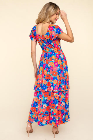 Shop Haptics Floral Maxi Ruffled Dress with Side Pockets - High-Quality U.S. Made Women’s Fashion with Free & Fast Shipping