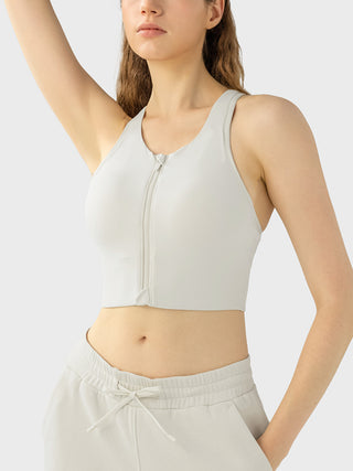 Shop Ivory Millennia Wide Strap Sport Bra - High-Quality U.S. Made Women’s Fashion with Free & Fast Shipping