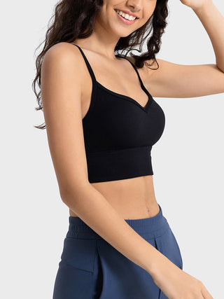 Shop Millennia Spaghetti Strap Sport Bra - High-Quality U.S. Made Women’s Fashion with Free & Fast Shipping