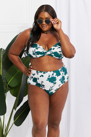 Shop Marina West Swim Take A Dip Twist High-Rise Bikini in Forest - High-Quality U.S. Made Women’s Fashion with Free & Fast Shipping