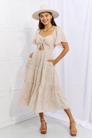 Shop HEYSON Let It Grow Full Size Floral Tiered Ruffle Midi Dress - High-Quality U.S. Made Women’s Fashion with Free & Fast Shipping