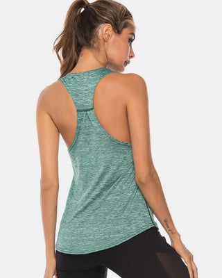 Shop Full Size Scoop Neck Wide Strap Active Tank - High-Quality U.S. Made Women’s Fashion with Free & Fast Shipping