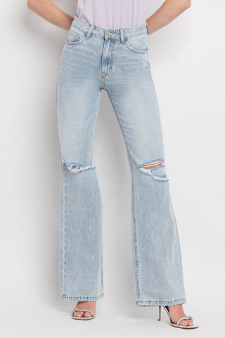 Shop Vervet by Flying Monkey 90'S Vintage Super High Rise Flare Jeans - High-Quality U.S. Made Women’s Fashion with Free & Fast Shipping