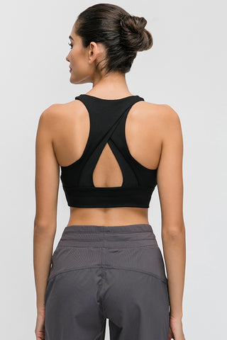 Shop Millennia Halter Keyhole Sports Bra - High-Quality U.S. Made Women’s Fashion with Free & Fast Shipping