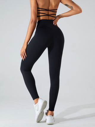 Shop High Waist Wide Waistband Active Leggings - High-Quality U.S. Made Women’s Fashion with Free & Fast Shipping