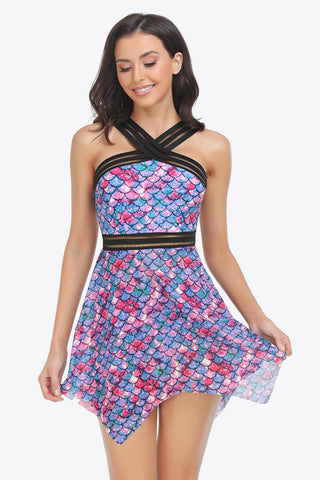 Shop Printed Swim Dress and Bottoms Set - High-Quality U.S. Made Women’s Fashion with Free Fast Shipping