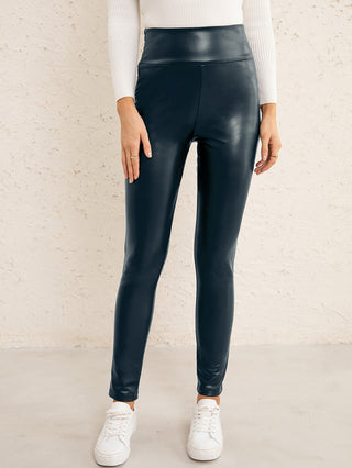 Shop PU High Waist Straight Pants - High-Quality U.S. Made Women’s Fashion with Free & Fast Shipping