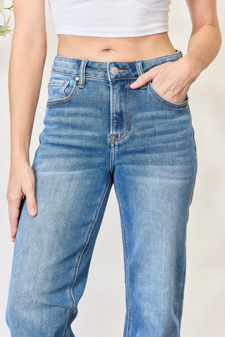 Shop RISEN Full Size High Waist Straight Jeans - High-Quality U.S. Made Women’s Fashion with Free & Fast Shipping