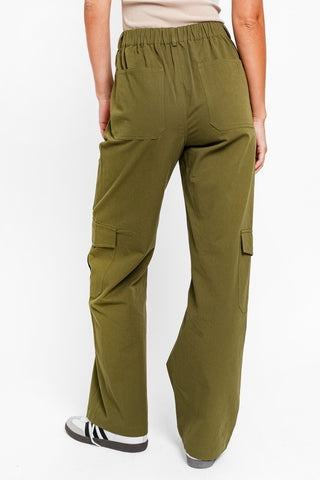 Shop Le Lis High Waisted Wide Leg Cargo Pants with Pockets - High-Quality U.S. Made Women’s Fashion with Free & Fast Shipping