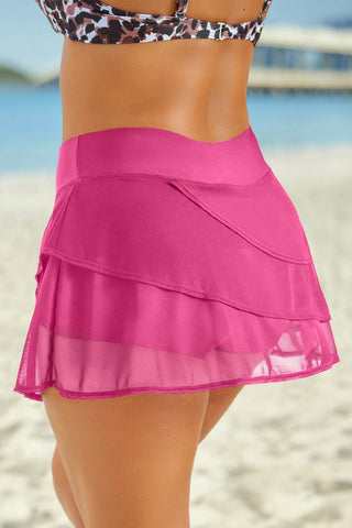 Shop Full Size Layered Swim Skirt - High-Quality U.S. Made Women’s Fashion with Free Fast Shipping