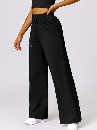 Shop Drawstring High Waist Active Pants - High-Quality U.S. Made Women’s Fashion with Free & Fast Shipping