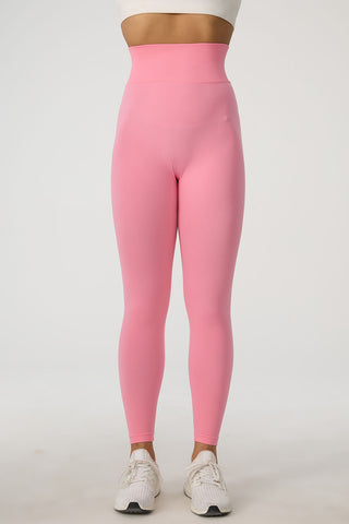 Shop Pink High Waist Active Pants - High-Quality U.S. Made Women’s Fashion with Free & Fast Shipping