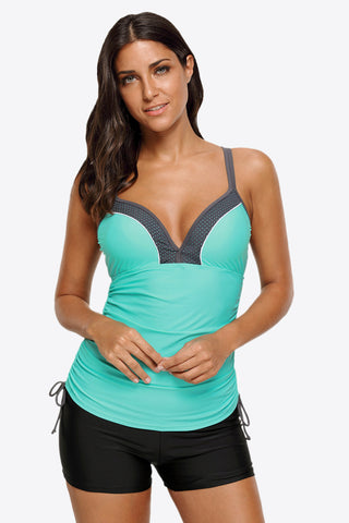 Shop Contrast Sweetheart Neck Swim Cami - High-Quality U.S. Made Women’s Fashion with Free & Fast Shipping