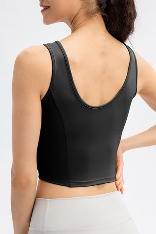 Shop Round Neck Wide Strap Active Tank - High-Quality U.S. Made Women’s Fashion with Free & Fast Shipping