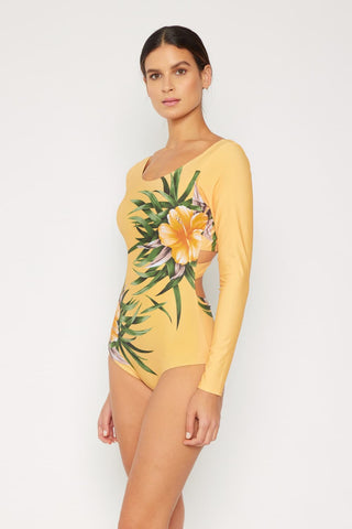 Shop Marina West Swim Cool Down Longsleeve One-Piece Swimsuit - High-Quality U.S. Made Women’s Fashion with Free Fast Shipping