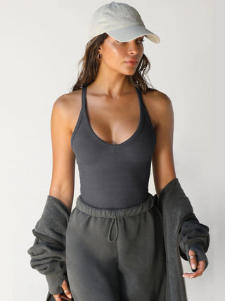 Shop Scoop Neck Wide Strap Tank - High-Quality U.S. Made Women’s Fashion with Free & Fast Shipping