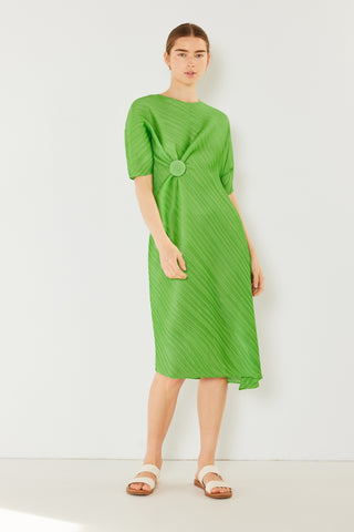 Shop Fun Green Marina West Swim Pleated Dolman Sleeve Dress - High-Quality U.S. Made Women’s Fashion with Free & Fast Shipping