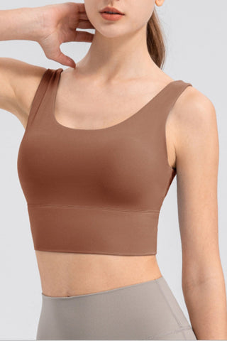 Shop Scoop Neck Wide Strap Active Tank - High-Quality U.S. Made Women’s Fashion with Free & Fast Shipping