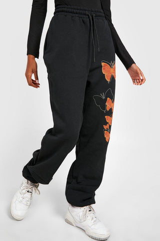 Shop Simply Love Full Size Butterfly Graphic Sweatpants - High-Quality U.S. Made Women’s Fashion with Free Fast Shipping