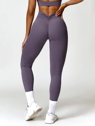 Shop Ruched Pocketed High Waist Active Leggings - High-Quality U.S. Made Women’s Fashion with Free & Fast Shipping