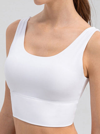 Shop Scoop Neck Wide Strap Active Tank - High-Quality U.S. Made Women’s Fashion with Free & Fast Shipping