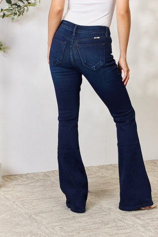 Shop Kancan Full Size Mid Rise Flare Jeans - High-Quality U.S. Made Women’s Fashion with Free & Fast Shipping