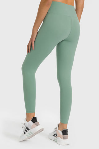 Shop High Waist Ankle-Length Yoga Leggings - High-Quality U.S. Made Women’s Fashion with Free & Fast Shipping