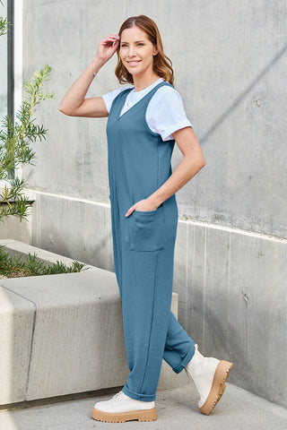 Shop Double Take Full Size Sleeveless Straight Jumpsuit - High-Quality U.S. Made Women’s Fashion with Free & Fast Shipping