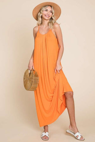 Shop New Sunkist Culture Code Plus Size Tie Back Maxi Cami Dress - High-Quality U.S. Made Women’s Fashion with Free & Fast Shipping